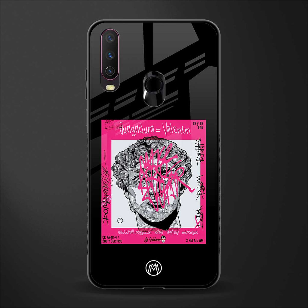 scribbled david michelangelo glass case for vivo y17 image