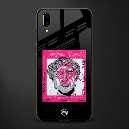 scribbled david michelangelo glass case for vivo v11 pro image