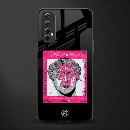 scribbled david michelangelo glass case for realme 7 image