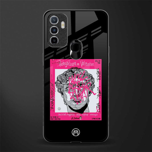 scribbled david michelangelo glass case for oppo a53 image