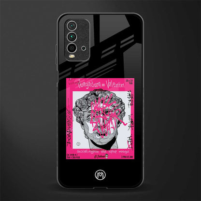 scribbled david michelangelo glass case for redmi 9 power image