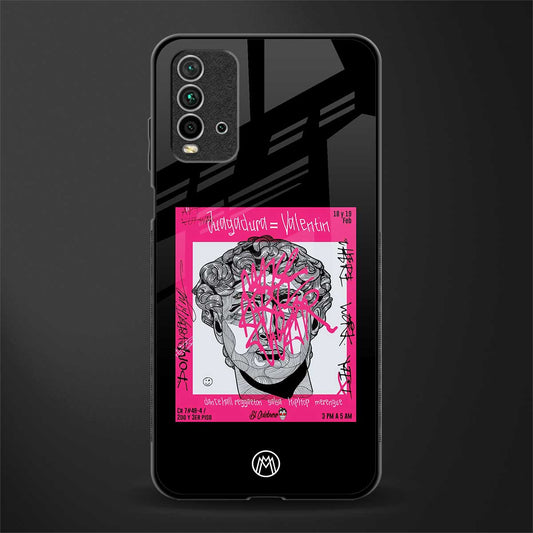 scribbled david michelangelo glass case for redmi 9 power image