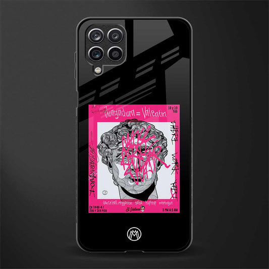 scribbled david michelangelo glass case for samsung galaxy m12 image