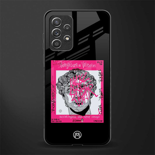 scribbled david michelangelo glass case for samsung galaxy a72 image