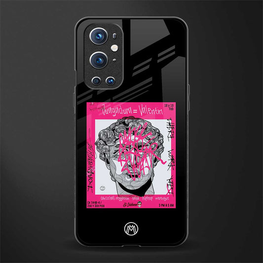 scribbled david michelangelo glass case for oneplus 9 pro image