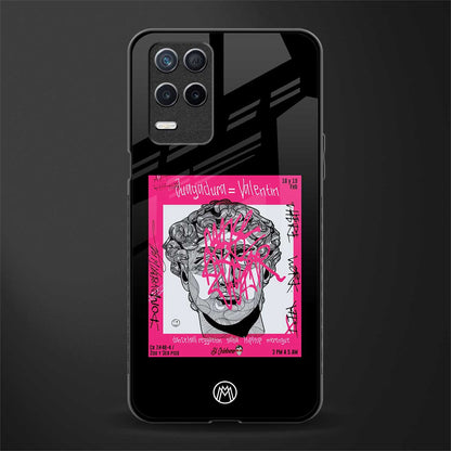 scribbled david michelangelo glass case for realme narzo 30 5g image