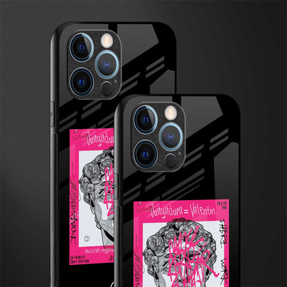 scribbled david michelangelo glass case for iphone 12 pro image-2