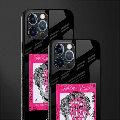 scribbled david michelangelo glass case for iphone 12 pro max image-2