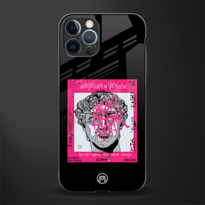 scribbled david michelangelo glass case for iphone 12 pro max image