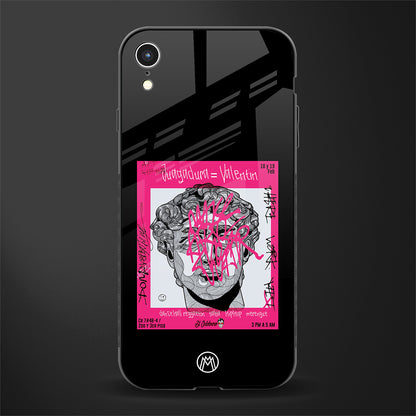 scribbled david michelangelo glass case for iphone xr image