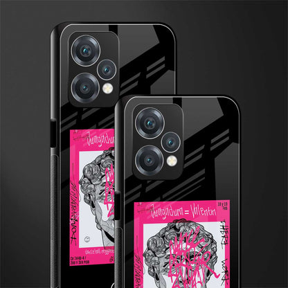 scribbled david michelangelo back phone cover | glass case for oneplus nord ce 2 lite 5g