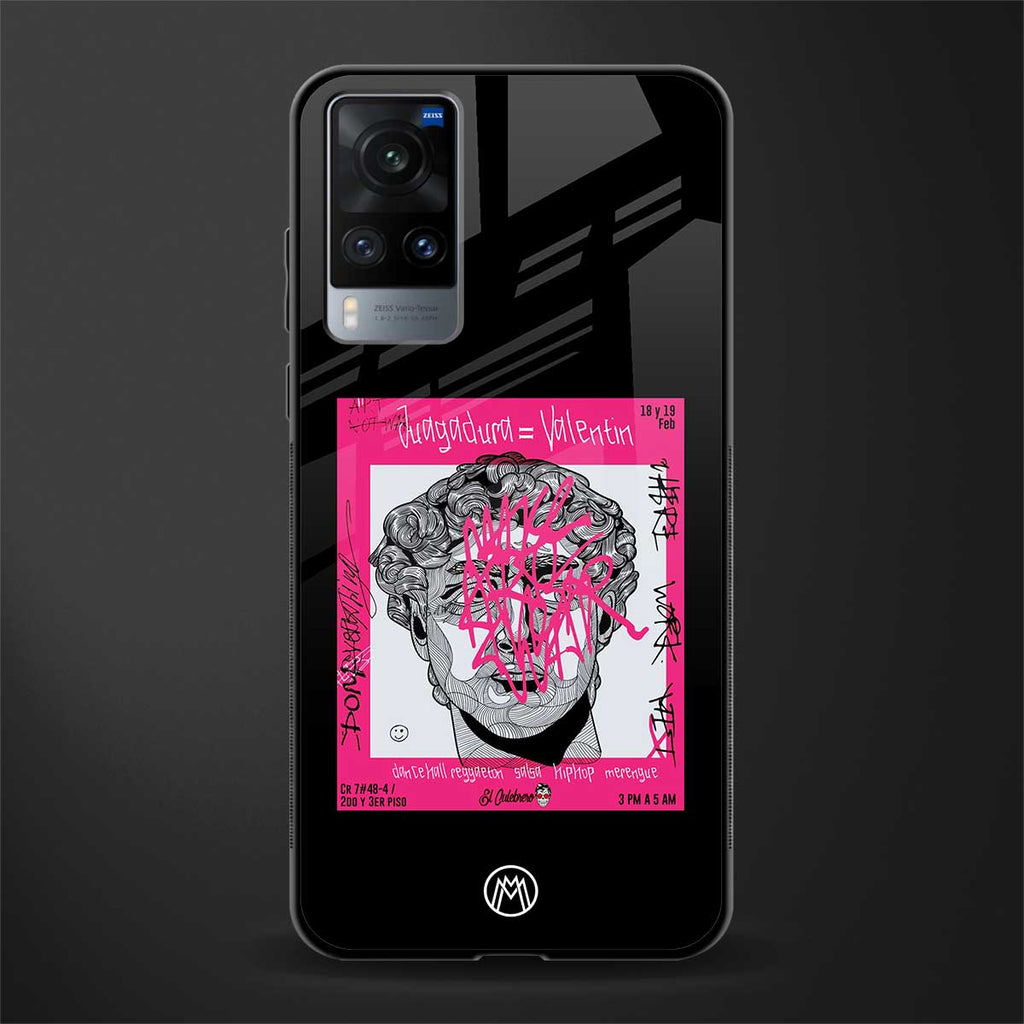 scribbled david michelangelo glass case for vivo x60 image