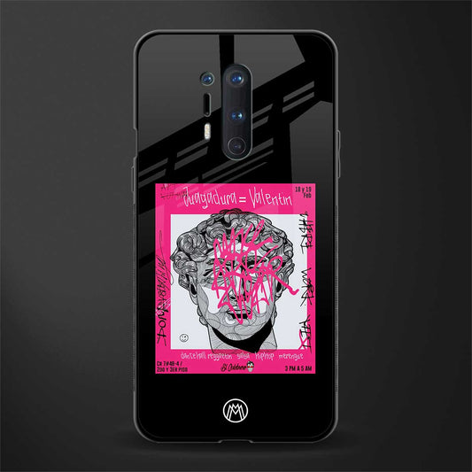 scribbled david michelangelo glass case for oneplus 8 pro image