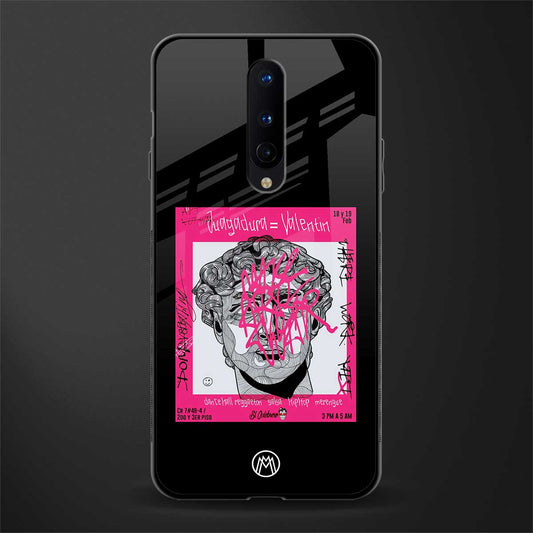 scribbled david michelangelo glass case for oneplus 8 image
