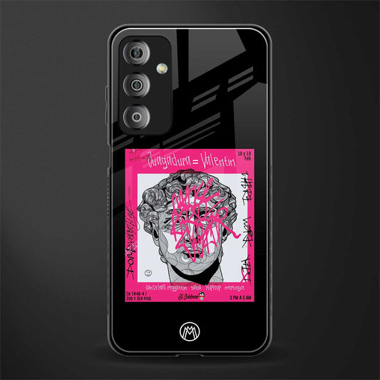 scribbled david michelangelo back phone cover | glass case for samsung galaxy f23 5g