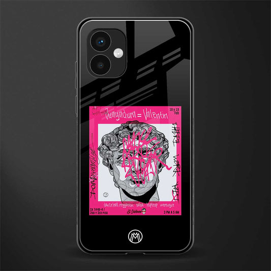 scribbled david michelangelo back phone cover | glass case for samsung galaxy a04