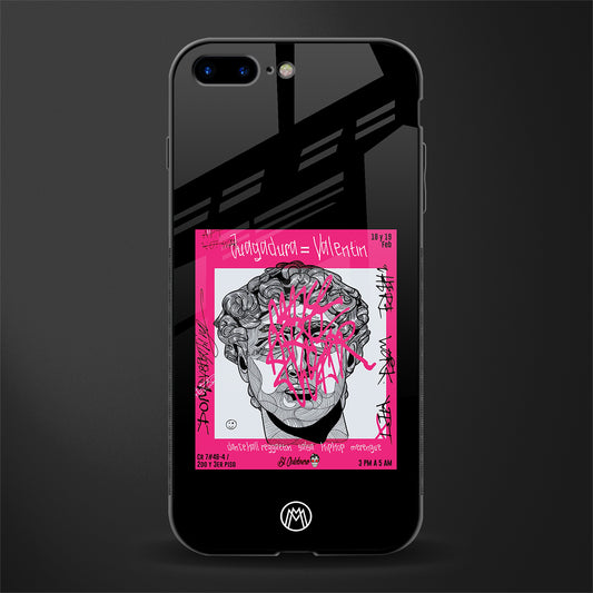 scribbled david michelangelo glass case for iphone 7 plus image