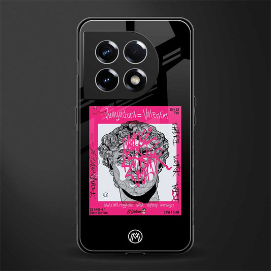 scribbled david michelangelo back phone cover | glass case for oneplus 11