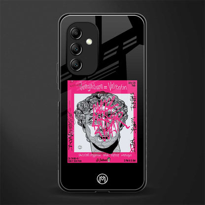 scribbled david michelangelo back phone cover | glass case for samsung galaxy a14 5g