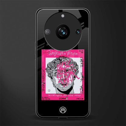 scribbled david michelangelo back phone cover | glass case for realme 11 pro 5g