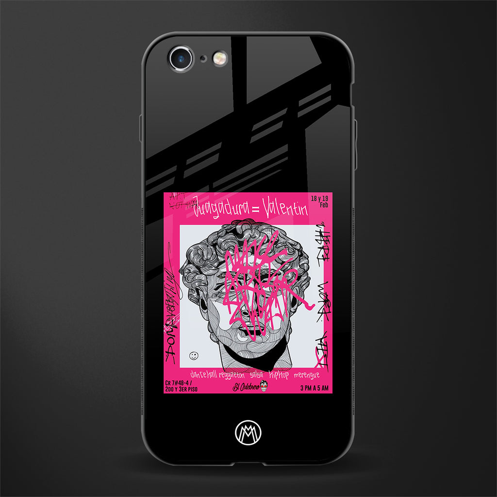 scribbled david michelangelo glass case for iphone 6 plus image