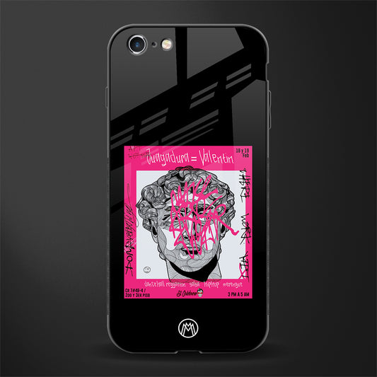 scribbled david michelangelo glass case for iphone 6 image