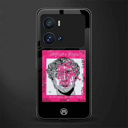 scribbled david michelangelo back phone cover | glass case for iQOO 9 Pro