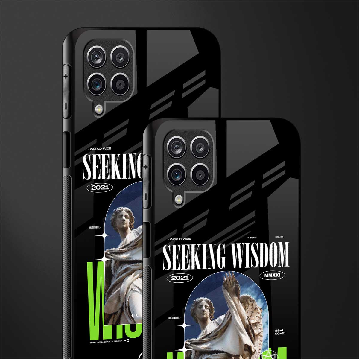 seeking wisdom back phone cover | glass case for samsung galaxy a22 4g