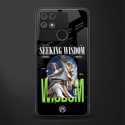 seeking wisdom back phone cover | glass case for realme narzo 50a