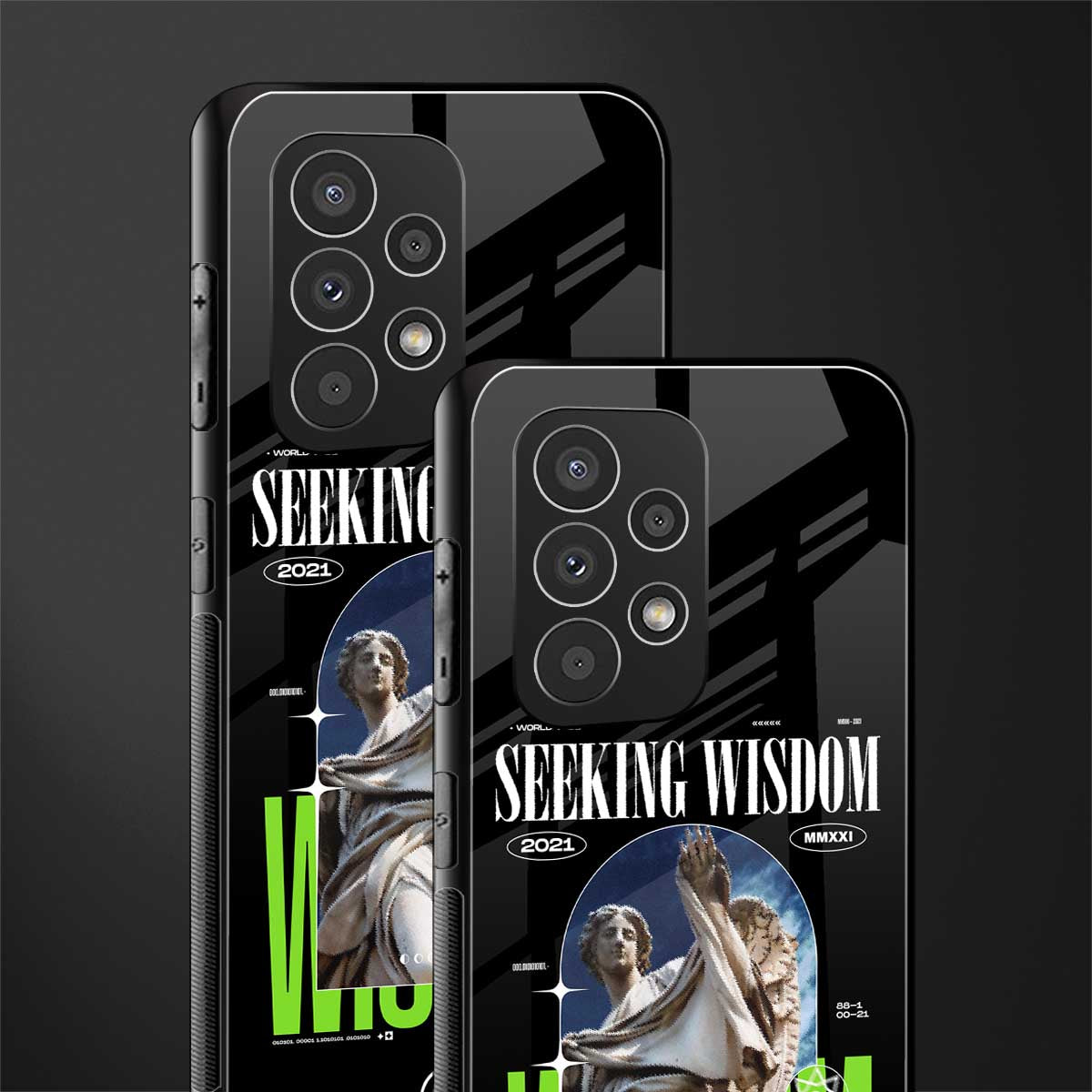 seeking wisdom back phone cover | glass case for samsung galaxy a53 5g