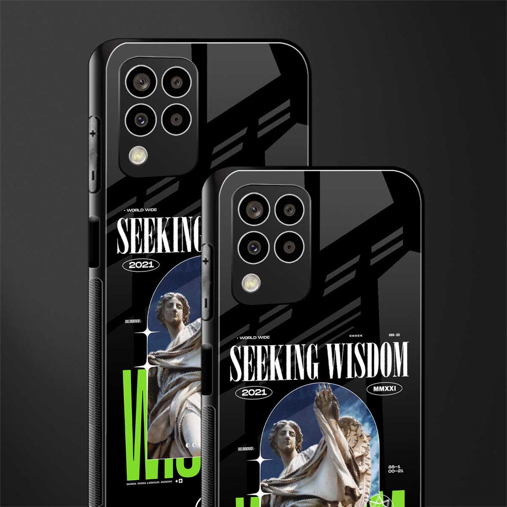 seeking wisdom back phone cover | glass case for samsung galaxy m33 5g