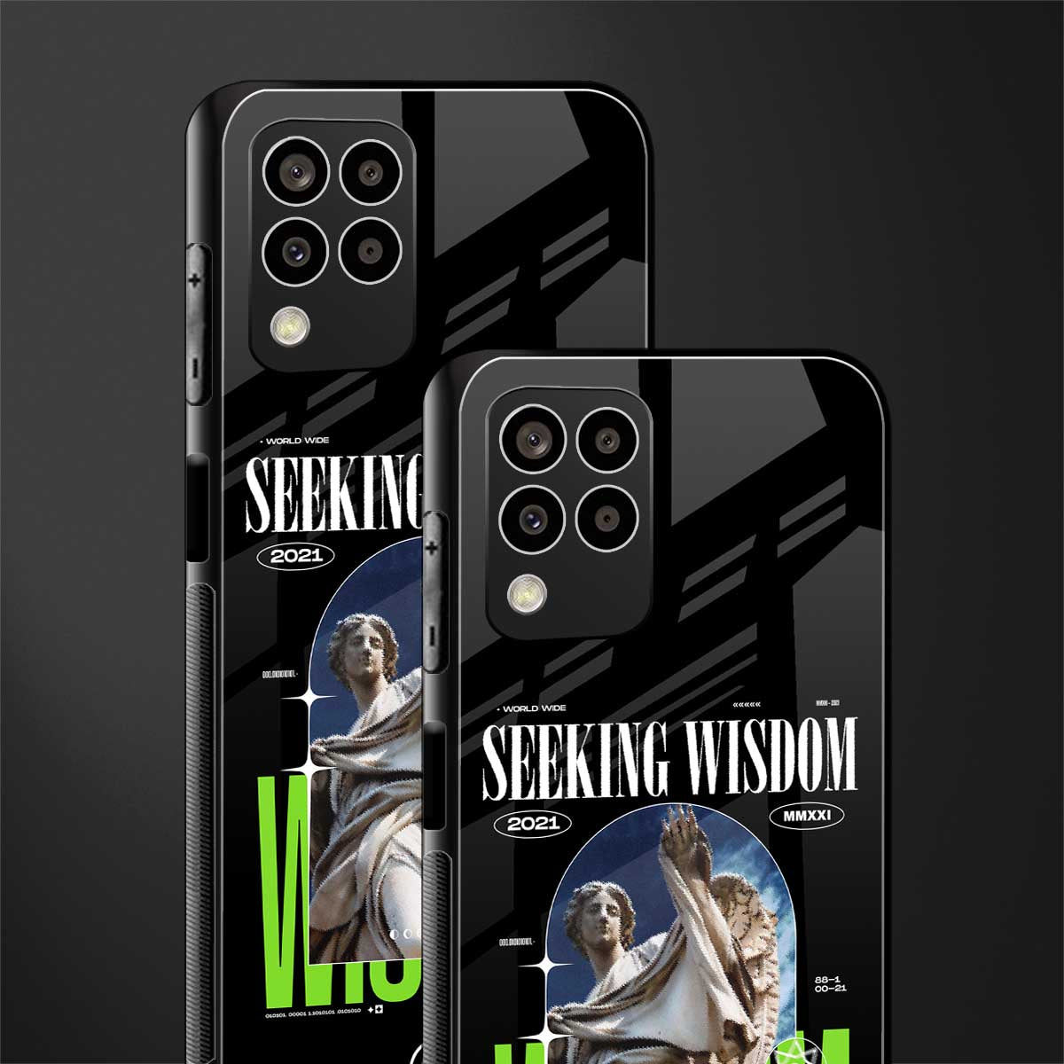 seeking wisdom back phone cover | glass case for samsung galaxy m33 5g