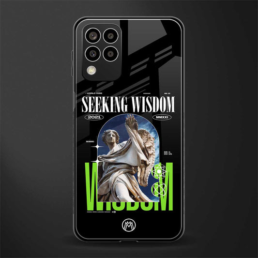 seeking wisdom back phone cover | glass case for samsung galaxy m33 5g