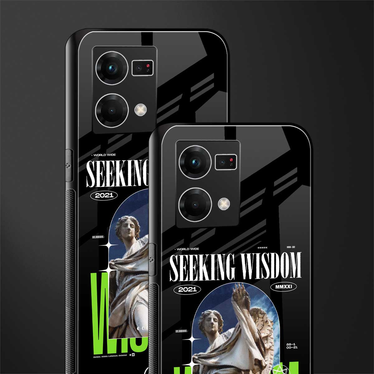 seeking wisdom back phone cover | glass case for oppo f21 pro 4g