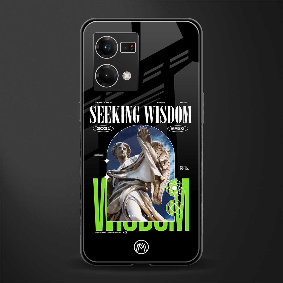 seeking wisdom back phone cover | glass case for oppo f21 pro 4g
