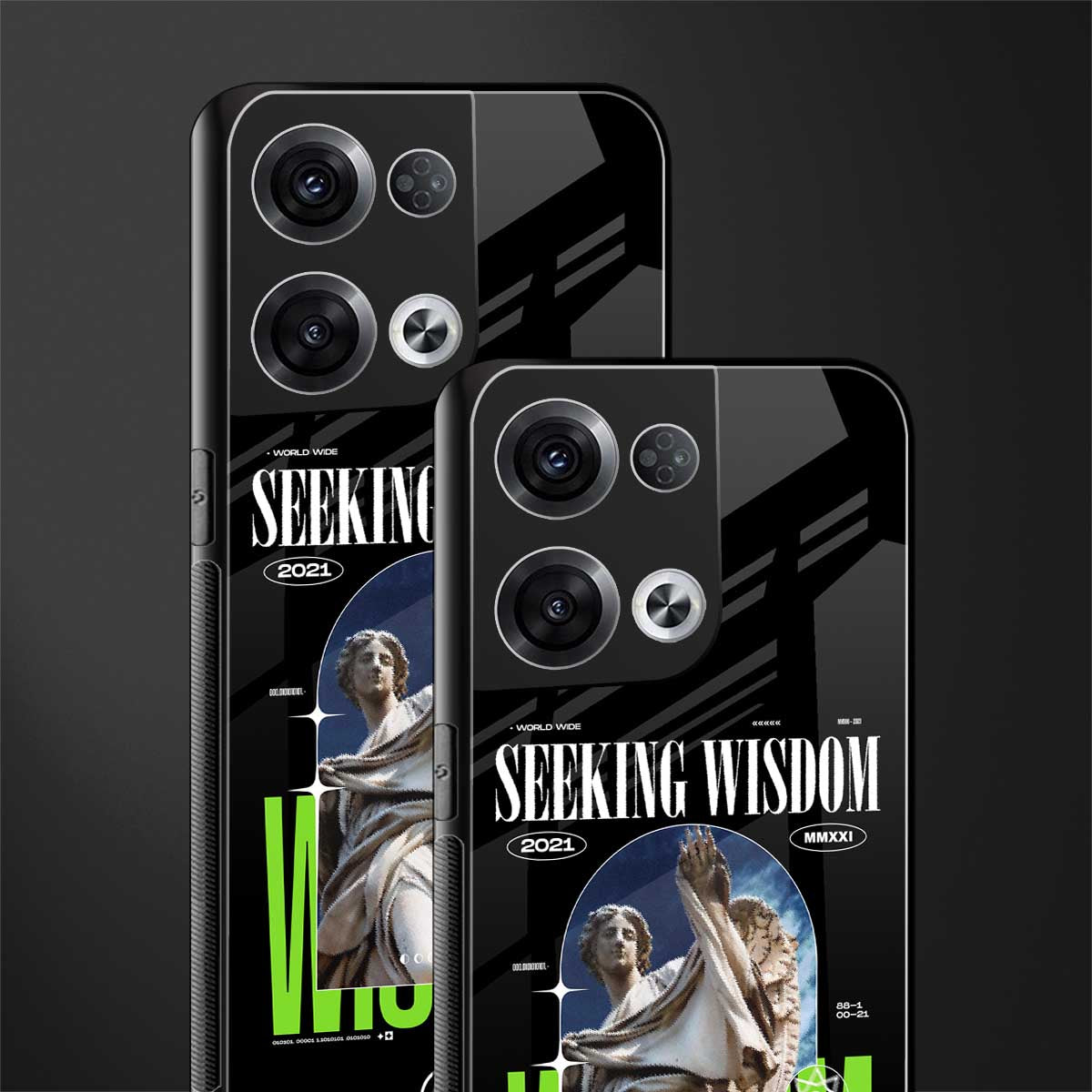 seeking wisdom back phone cover | glass case for oppo reno 8