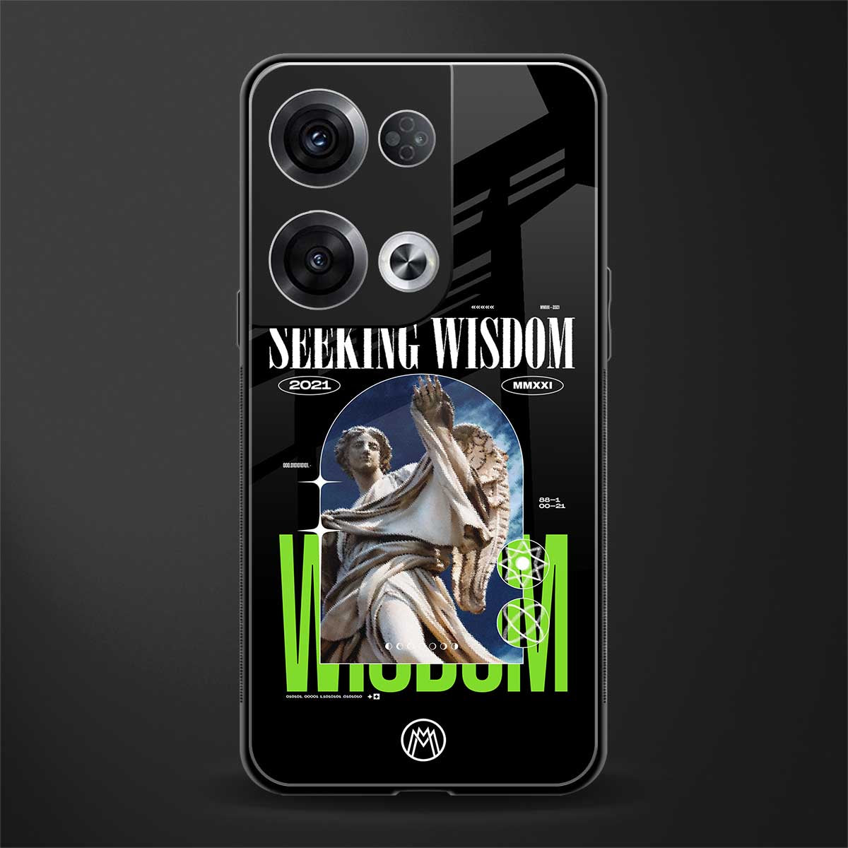 seeking wisdom back phone cover | glass case for oppo reno 8