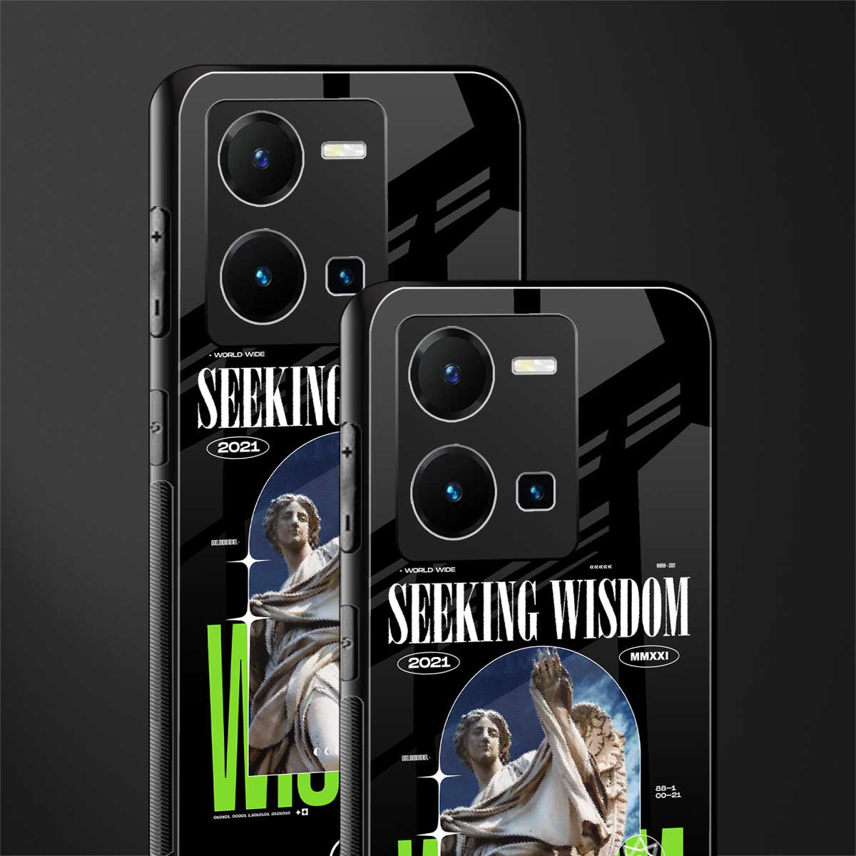 seeking wisdom back phone cover | glass case for vivo y35 4g