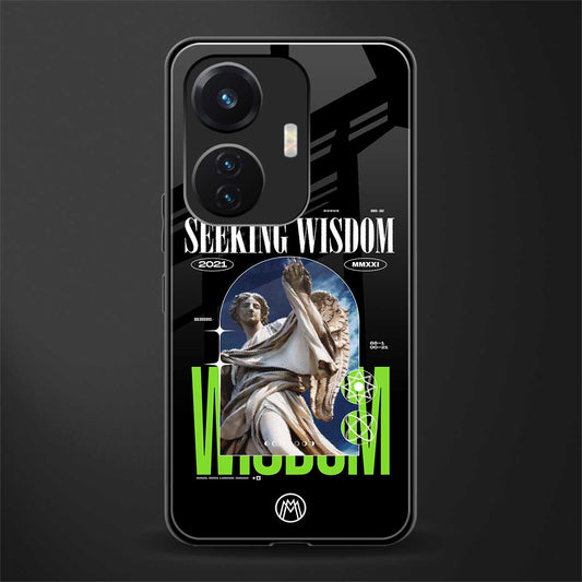 seeking wisdom back phone cover | glass case for vivo t1 44w 4g