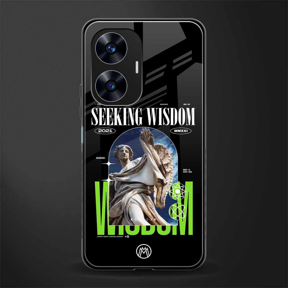 seeking wisdom back phone cover | glass case for realme c55