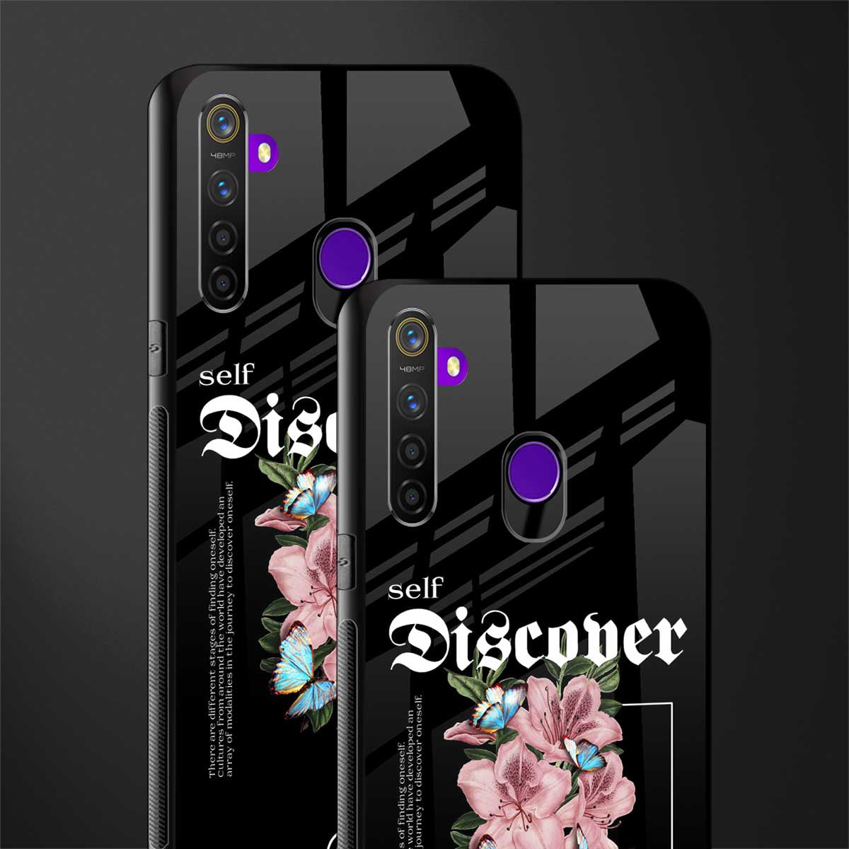 self discover glass case for realme 5 pro image-2