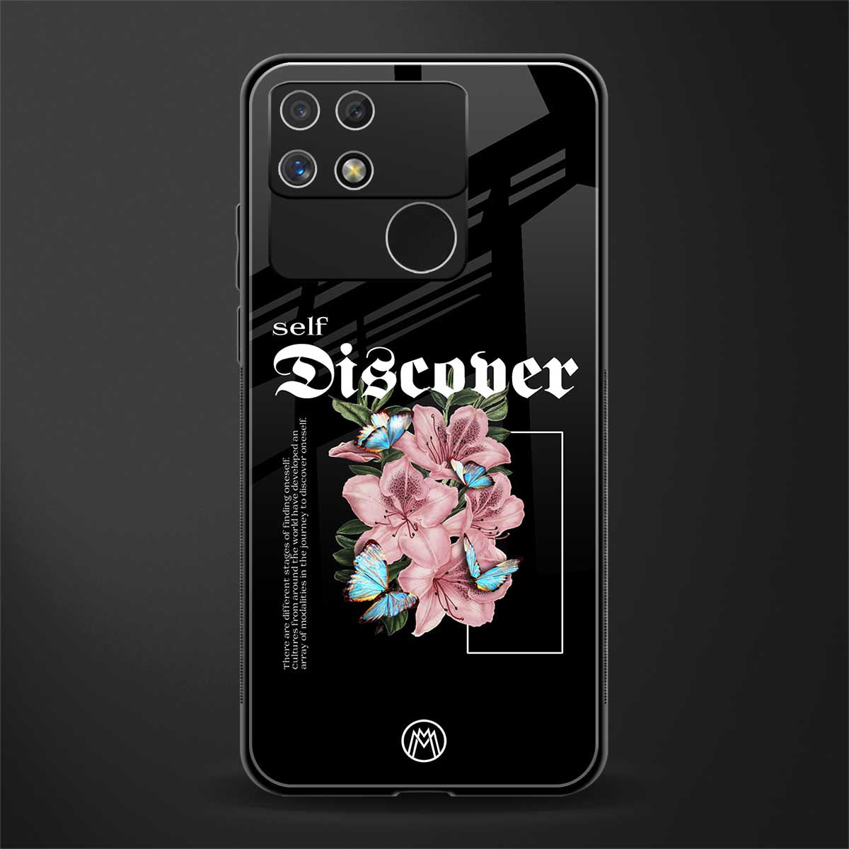 self discover back phone cover | glass case for realme narzo 50a