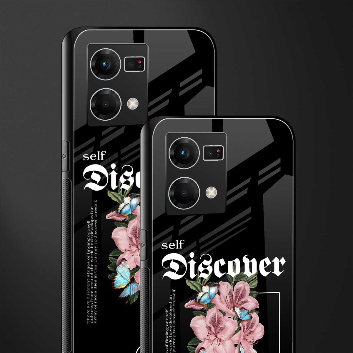 self discover back phone cover | glass case for oppo f21 pro 4g