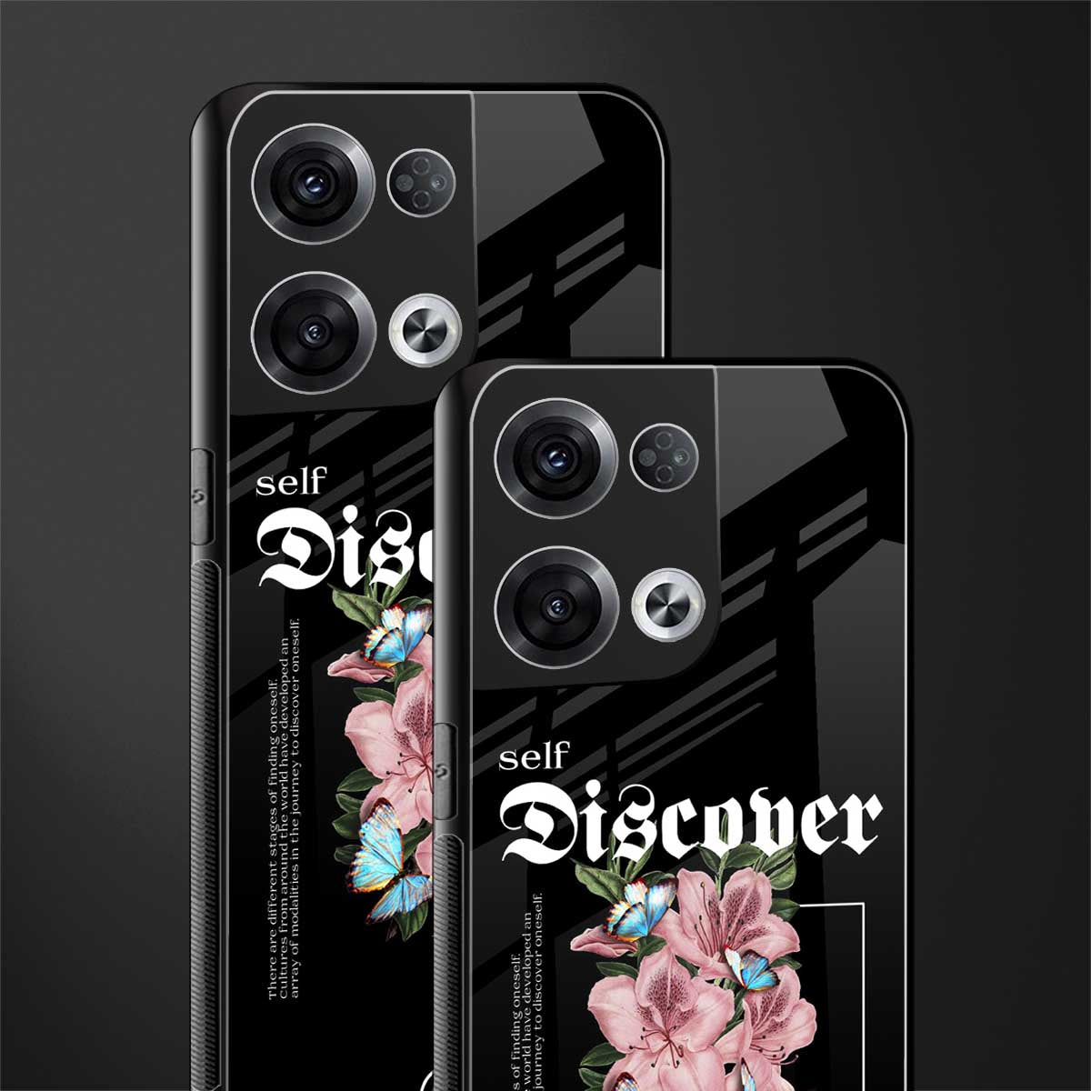 self discover back phone cover | glass case for oppo reno 8