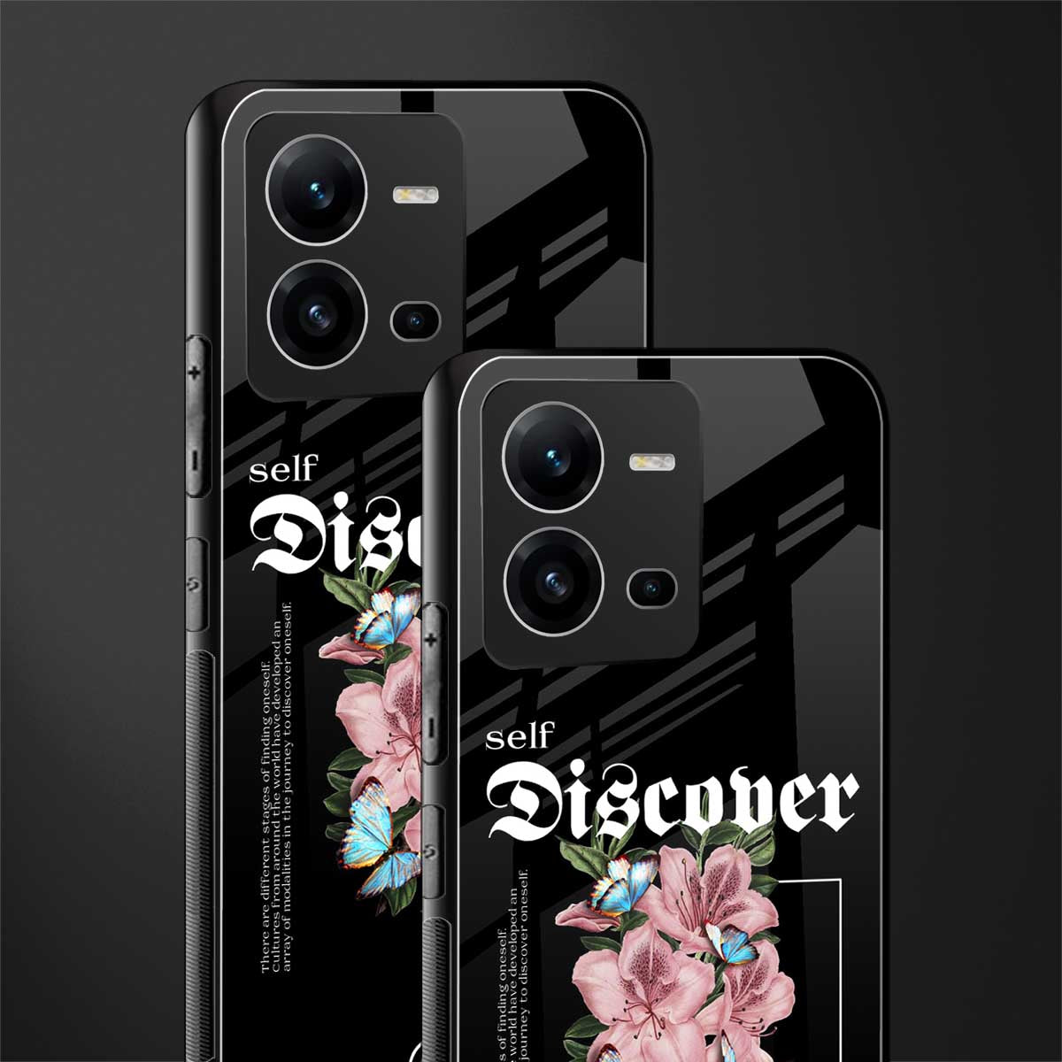 self discover back phone cover | glass case for vivo v25-5g