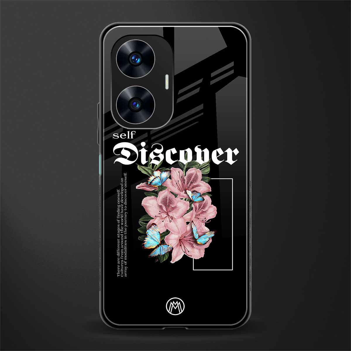 self discover back phone cover | glass case for realme c55