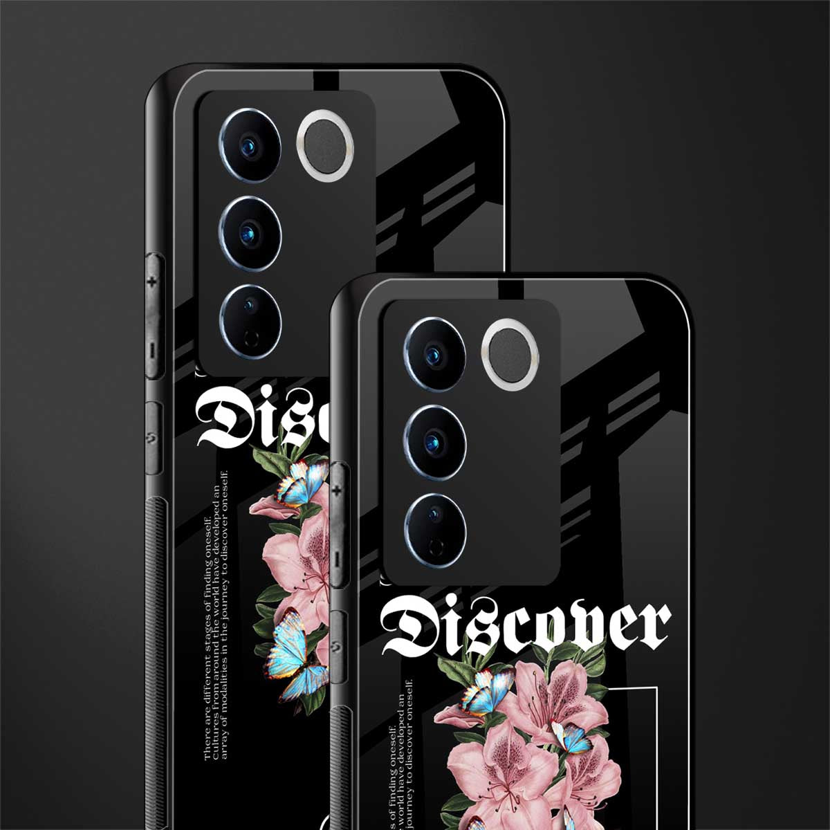 self discover back phone cover | glass case for vivo v27 pro 5g