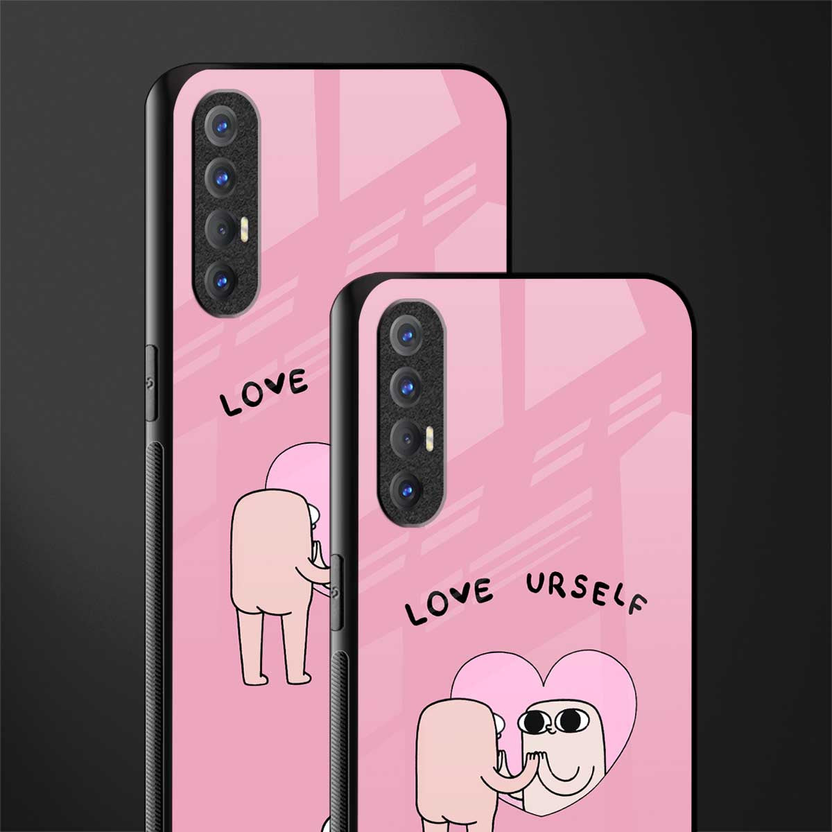 self love glass case for oppo reno 3 pro image-2