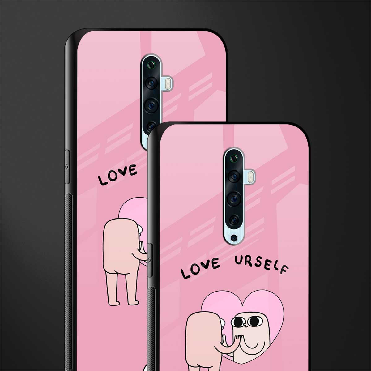 self love glass case for oppo reno 2f image-2