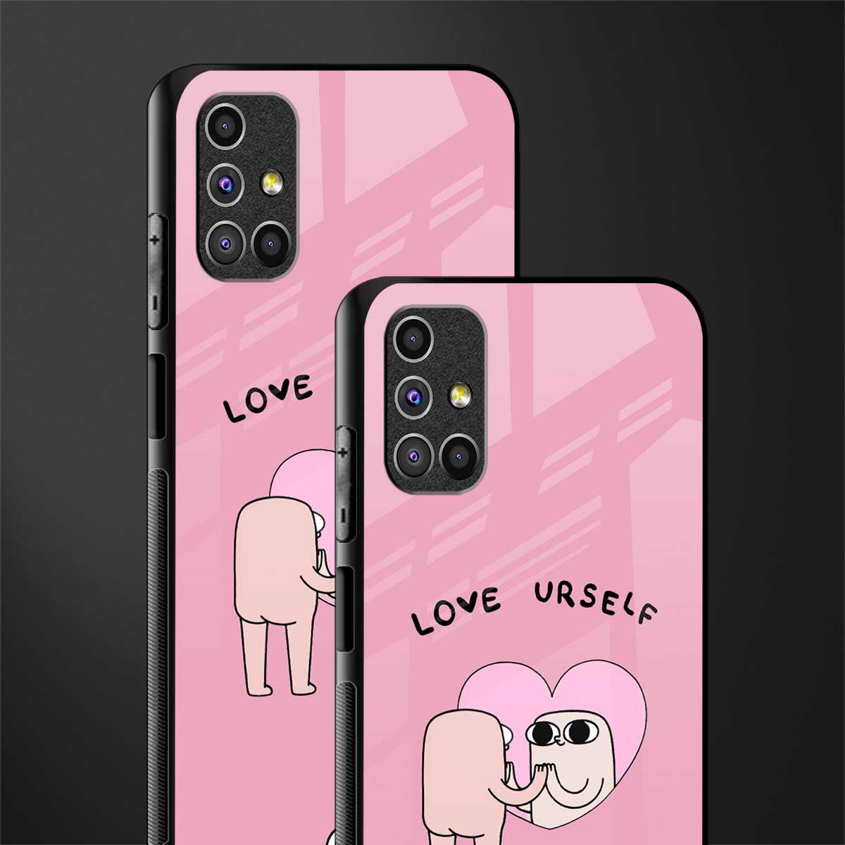 self love glass case for samsung galaxy m51 image-2